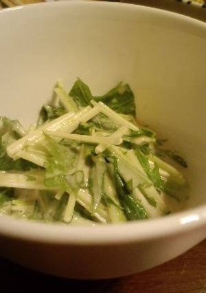 簡単☆水菜の練りごまサラダ-レシピのメイン写真