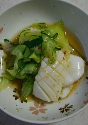 イカとセロリの甘辛酢あえ-レシピのメイン写真