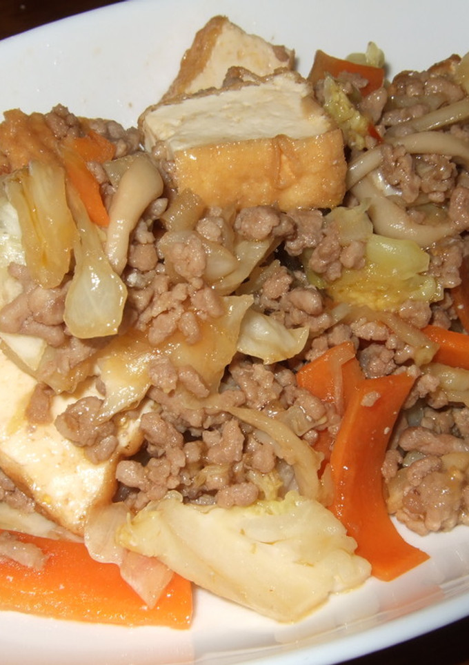 厚揚げとひき肉の炒め物-レシピのメイン写真