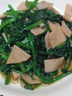ほうれん草&ハムのにんにく炒め-レシピのメイン写真