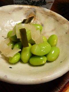 枝豆と新生姜の甘酢漬けのおひたし-レシピのメイン写真