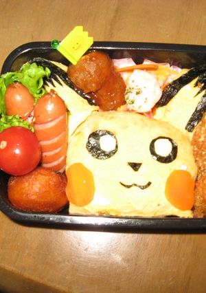 キャラ弁　ピチューのオムライス弁当-レシピのメイン写真