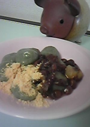 ぜんざい缶で♪よもぎ白玉-レシピのメイン写真