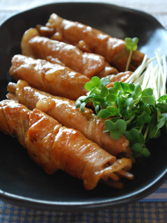 豚肉ごぼうロール焼き-レシピのメイン写真