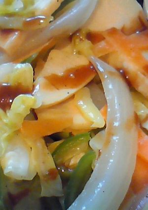 ソースで食べる野菜炒め♪-レシピのメイン写真