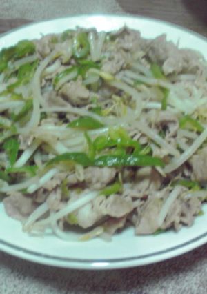 豚バラ肉とピーマンメインの炒め物-レシピのメイン写真