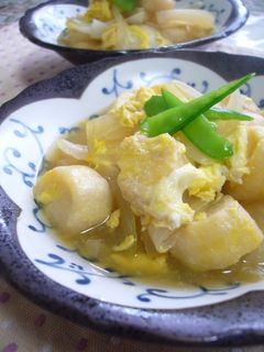 新玉葱と麩の卵とじ-レシピのメイン写真