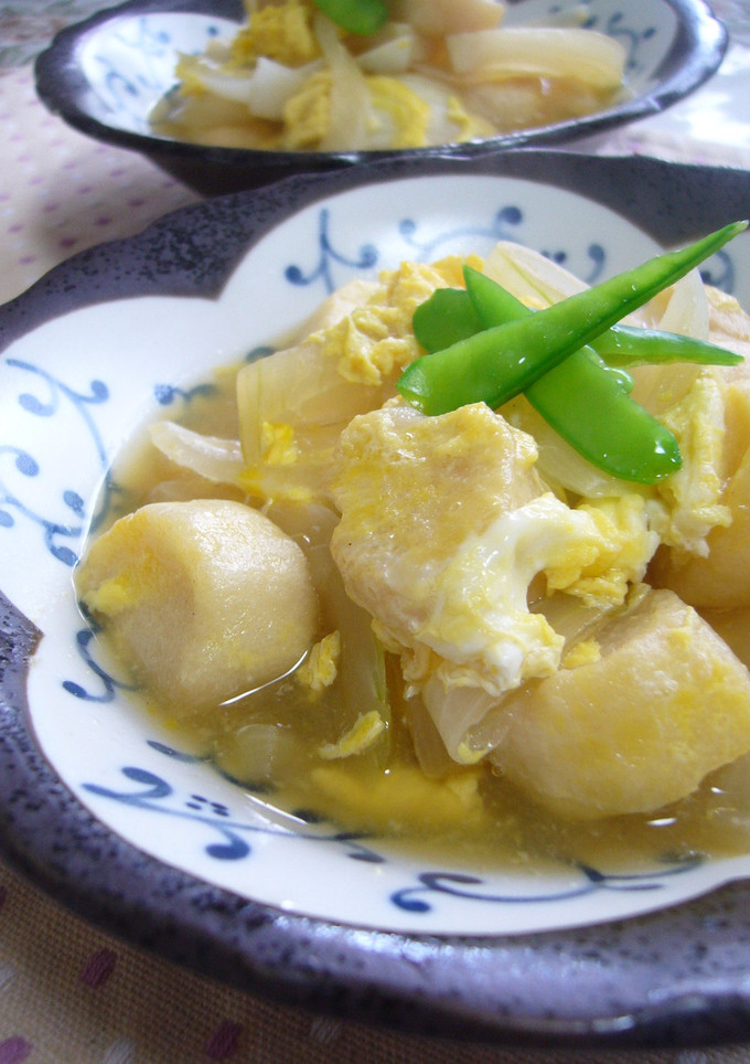 新玉葱と麩の卵とじ-レシピのメイン写真