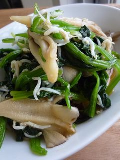 まいたけと青菜のシラス入りおひたし-レシピのメイン写真