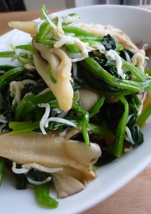まいたけと青菜のシラス入りおひたし-レシピのメイン写真