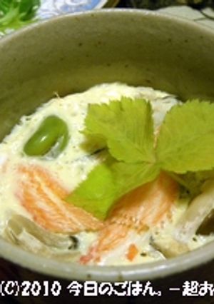 カニカマときのこの茶碗蒸し　レンジでチン-レシピのメイン写真