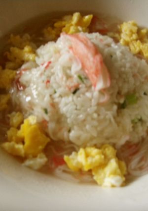 香り箱♦♫⁺♦カニカマあんかけチャーハン-レシピのメイン写真
