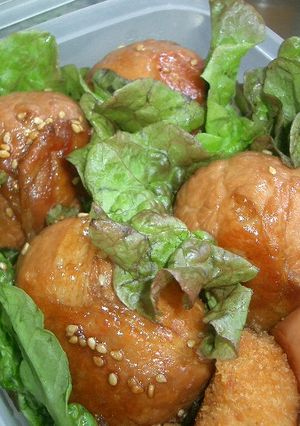肉巻きおにぎり♪-レシピのメイン写真