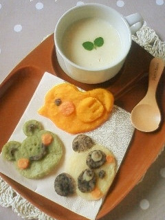 離乳食手づかみ☆動物さんのおやき-レシピのメイン写真