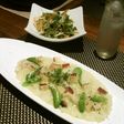 スナップえんどうの簡単チーズリゾット