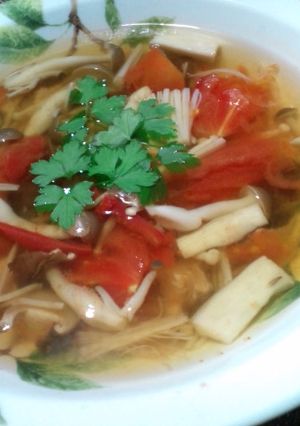 ダイエットの味方♪トマトきのこスープ-レシピのメイン写真