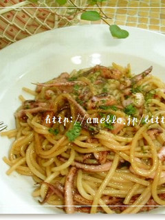 *いかdeガーリック醤油のパスタ*-レシピのメイン写真
