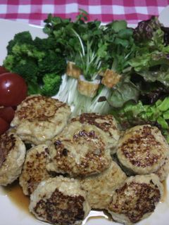 鶏☆レンコンバーグの照り焼き風-レシピのメイン写真