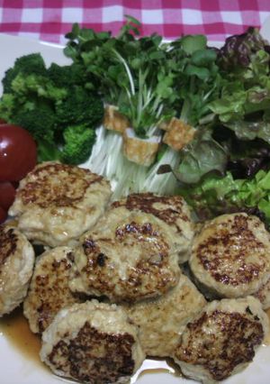 鶏☆レンコンバーグの照り焼き風-レシピのメイン写真