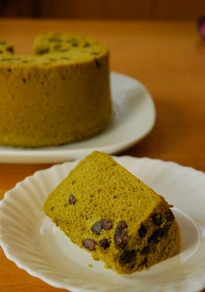 甘納豆入り抹茶シフォン-レシピのメイン写真