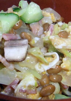 納豆サラダ(日曜の朝ごはん）-レシピのメイン写真