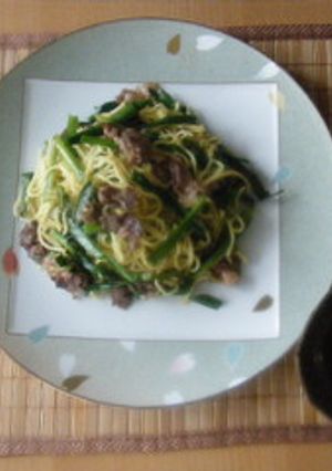 簡単☆ニラ焼きそばdeつけめん-レシピのメイン写真