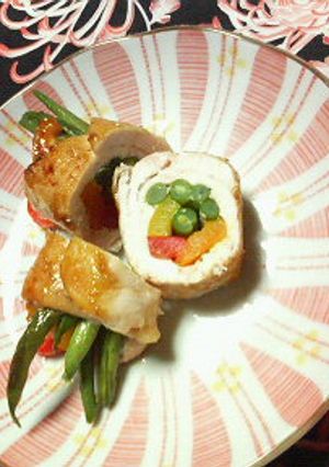 ✿叩きささみの❀カラフル野菜巻き✿-レシピのメイン写真