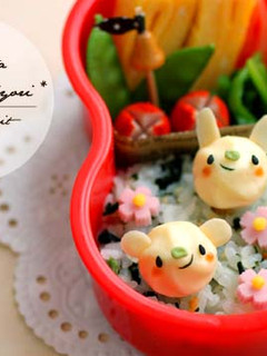 キャンディーチーズでうさくまのお弁当♪-レシピのメイン写真