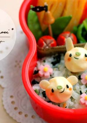 キャンディーチーズでうさくまのお弁当♪-レシピのメイン写真