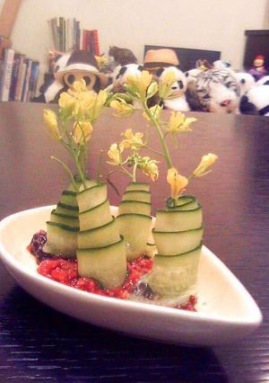 きゅうりの活け花-レシピのメイン写真