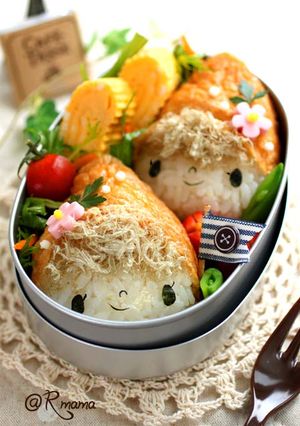 お稲荷帽子の女の子♪~キャラ弁~-レシピのメイン写真