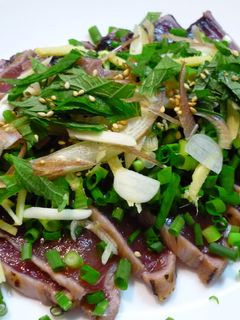 薬味たっぷり! 鰹のタタキ-レシピのメイン写真