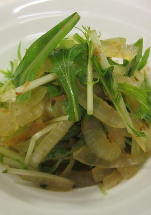 水菜と玉ねぎのカレー風味サラダ-レシピのメイン写真