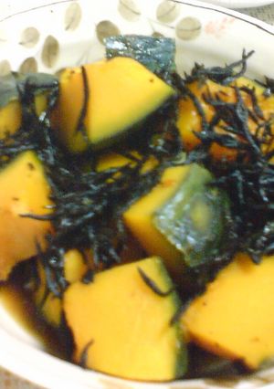 カボチャの煮物ひじき入り-レシピのメイン写真