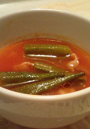 しゃっきりオクラ＆豚肉スープ-レシピのメイン写真