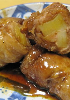 豚ばら肉の照り焼き、じゃがいも巻き☆彡-レシピのメイン写真