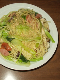 青梗菜のパスタ柚子胡椒風味-レシピのメイン写真