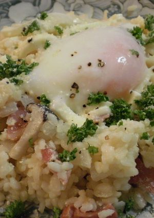 カルボナーラ風豆乳ピラフ-レシピのメイン写真