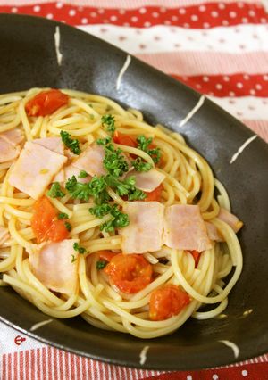 ◆簡単♪ベーコンとプチトマトのパスタ◆-レシピのメイン写真
