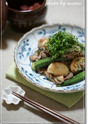 豚肉の梅肉炒め 大葉まみれ-レシピのメイン写真