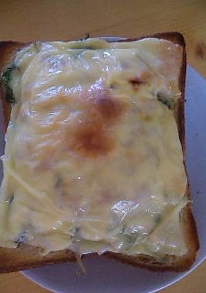 水菜ピザ風トースト-レシピのメイン写真