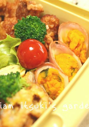 ≪お弁当に≫カボチャのハムチーズ巻き-レシピのメイン写真