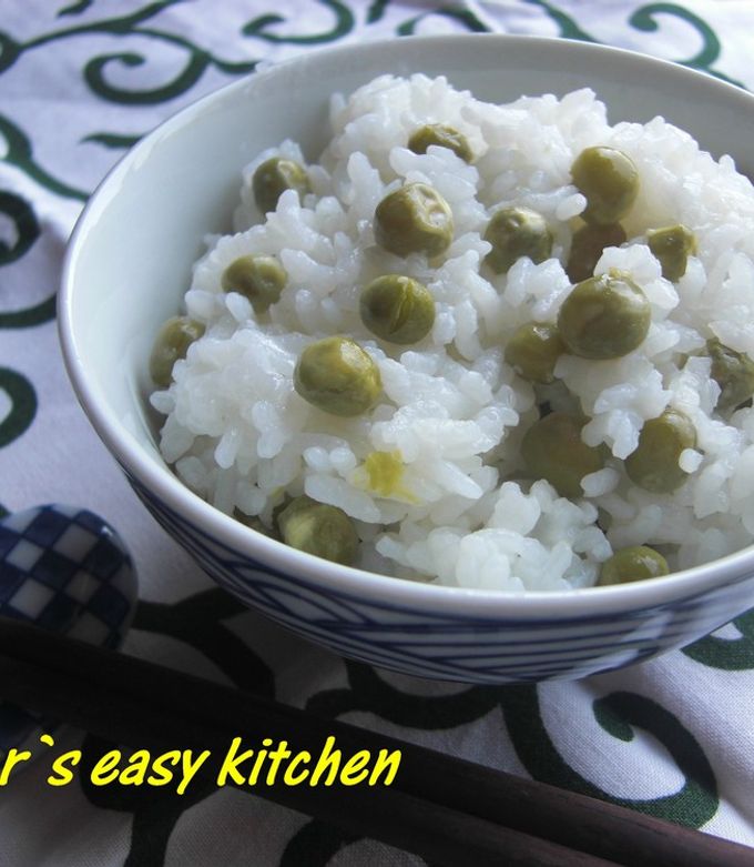 グリーンピース好きのための豆ご飯 by flipper6 【クックパッド】 簡単