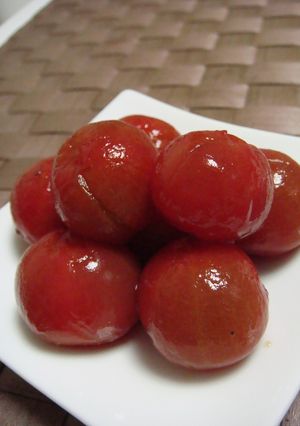☆真っ赤なトマトの甘～い麺つゆ浅漬け☆-レシピのメイン写真