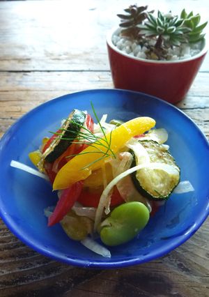 そら豆と野菜のカラフルマリネ♪-レシピのメイン写真