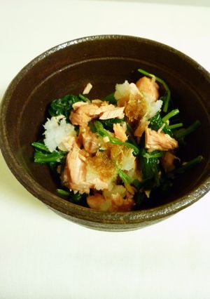 鮭とほうれんそうのみぞれあえ-レシピのメイン写真
