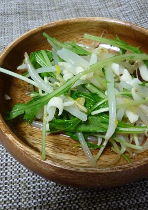 もやしと水菜シャキシャキサラダINチーズ-レシピのメイン写真