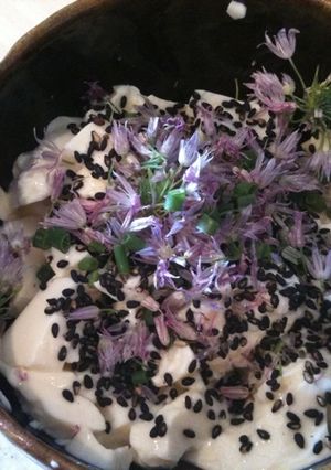 チャイブの花をお豆腐のお薬味に-レシピのメイン写真