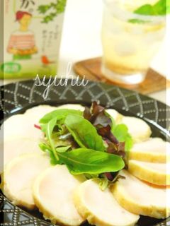 ゆず胡椒と梅酒の簡単しっとり和風な鶏ハム-レシピのメイン写真