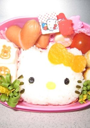 キティちゃん弁当（キャラ弁）-レシピのメイン写真
